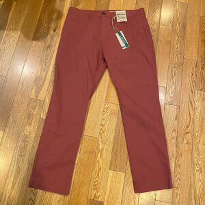 Tailor Vintage Pants 36x32 Mens Classic Fit Stretch Fabric Canyon Red Chino NWT